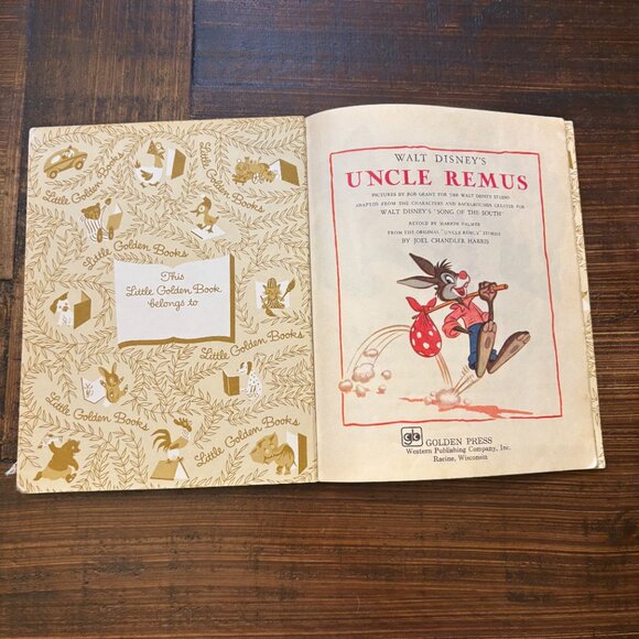 Vintage 1973 Walt Disney Little Golden Book ~ Uncle Remus ~ 25th Printing - Picture 2 of 4